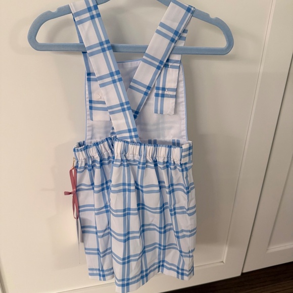 Cecil & Lou Blue Plaid Jon Jon, NWT, 9M - Picture 2 of 3